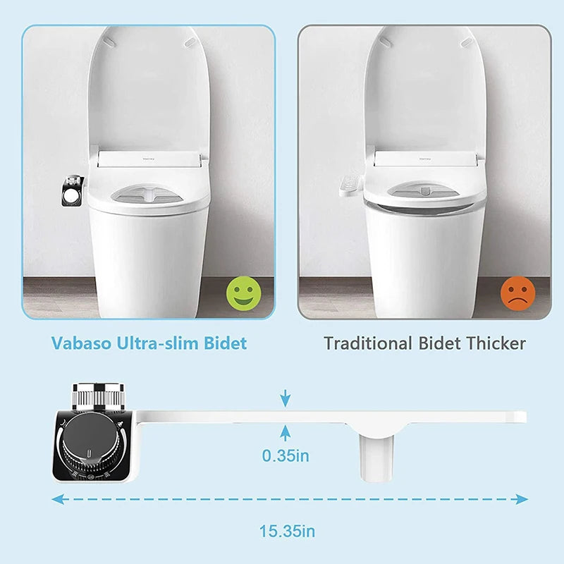 Bidet Toilet Seat Attachment Dual Nozzle