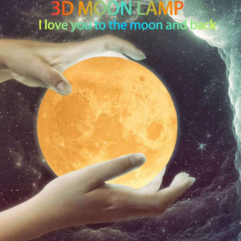 3D Moon Lamp Custom Photo/Text Gift