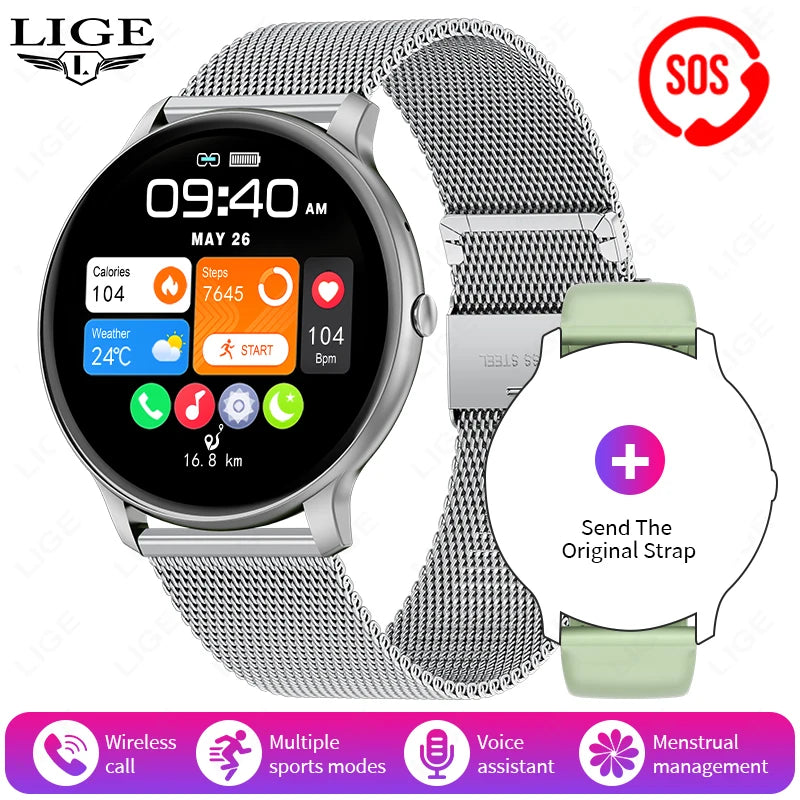 LIGE Smart Fitness Watch with Heart Rate