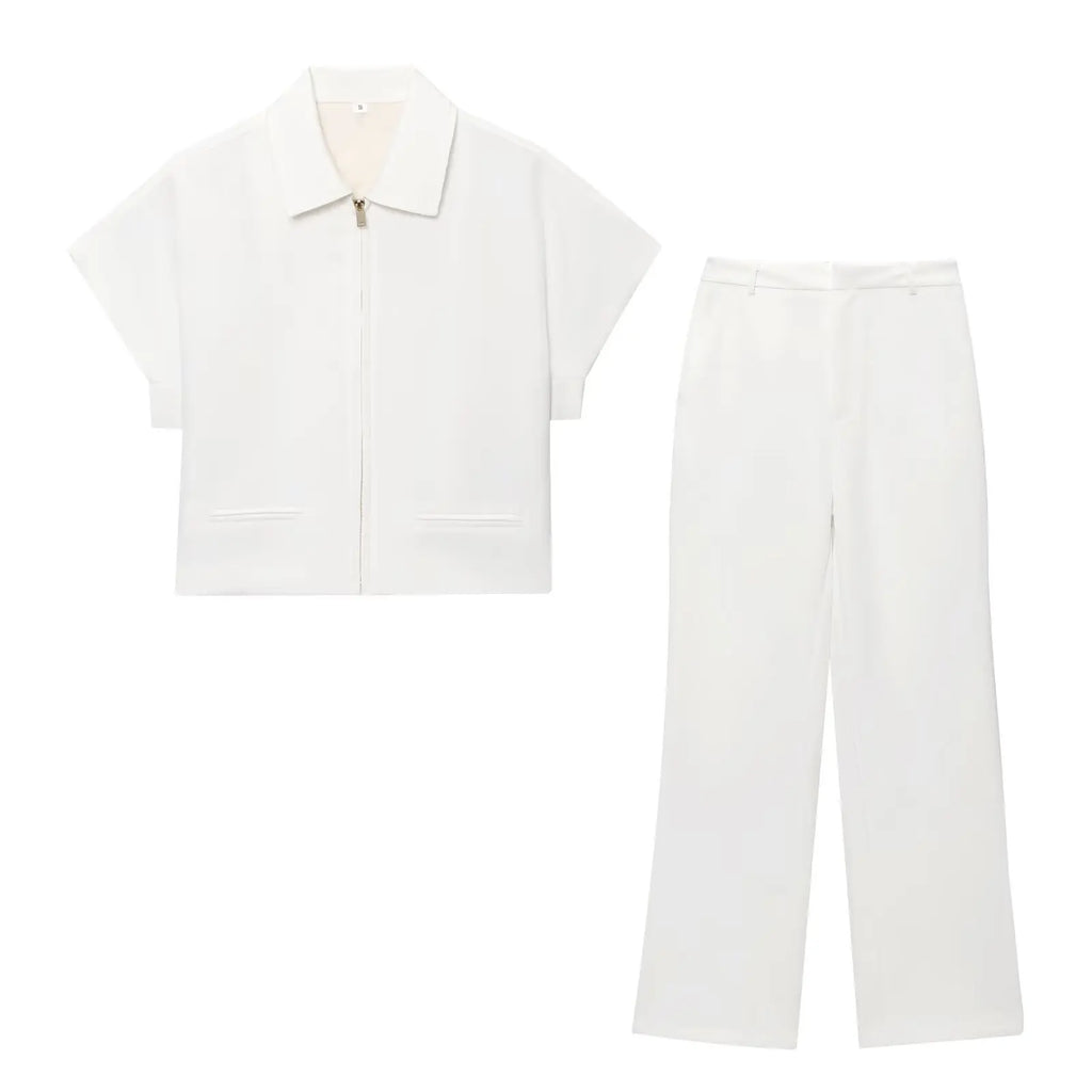 Women Summer Two-Piece Set (Coat & Pants)