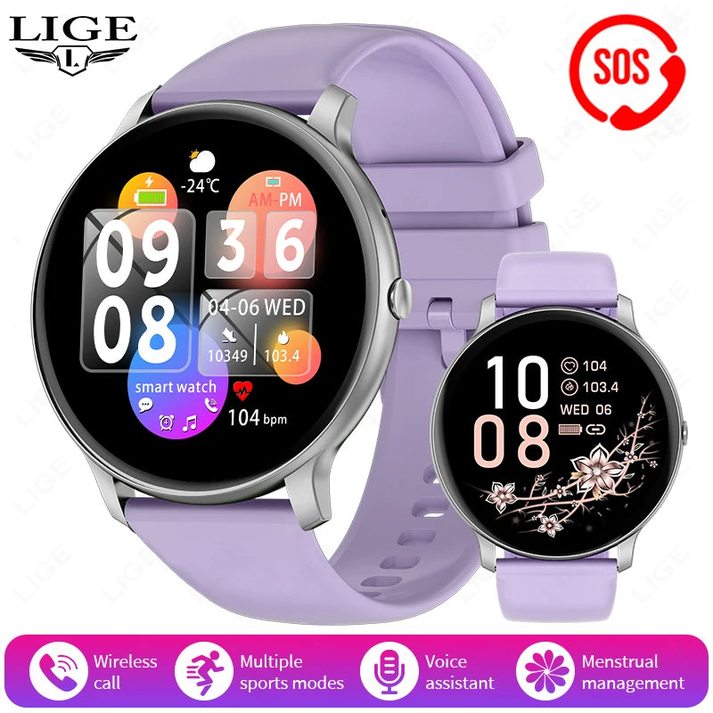 LIGE Smart Fitness Watch with Heart Rate