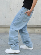 Men Baggy Oversize Straight Jeans