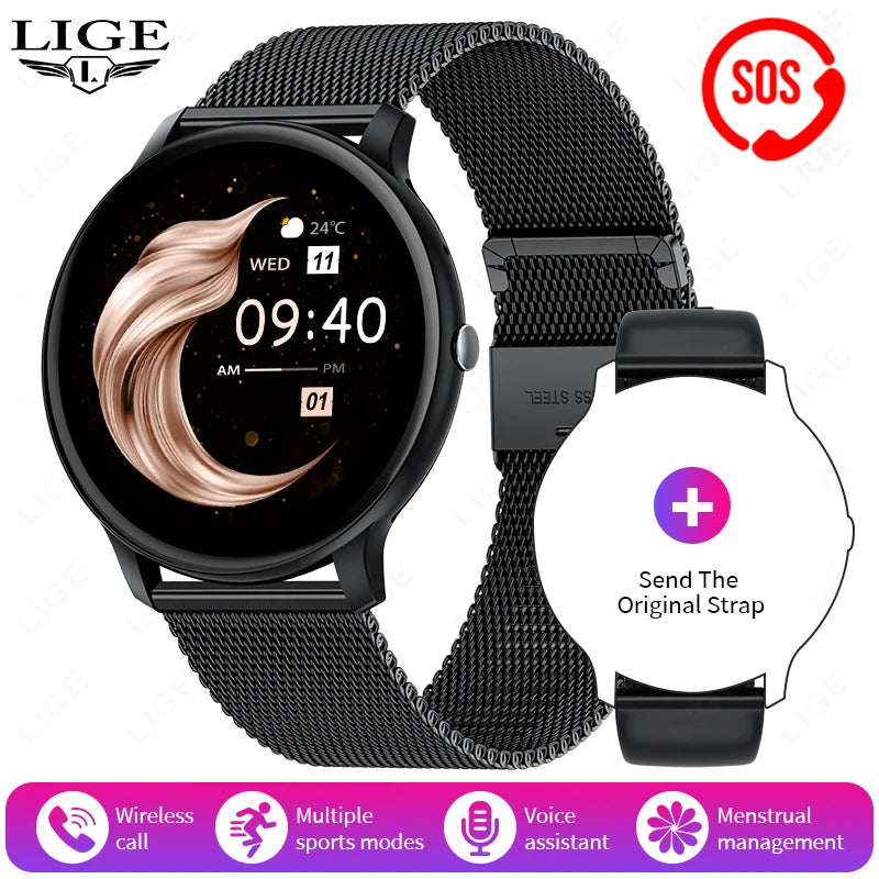 LIGE Smart Fitness Watch with Heart Rate