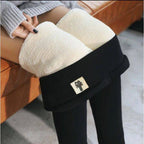 Women Cashmere Fleece High-Waist Leggings