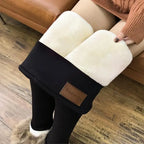 Women Cashmere Fleece High-Waist Leggings